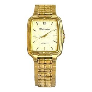 Vintage Valentino Gold Tone Womens Tank Watch Quartz Japan Movement